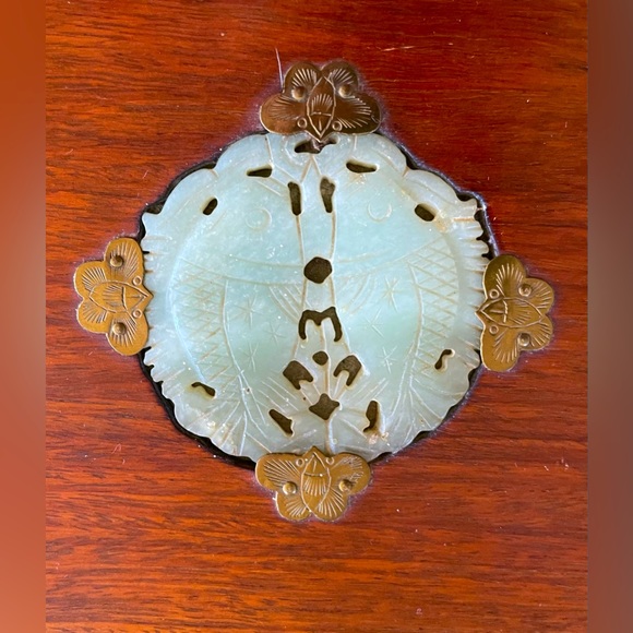 Vintage Jewelry Box Hong Kong Large Wood Carved Jade This Will Hold Everything! - Picture 12 of 14
